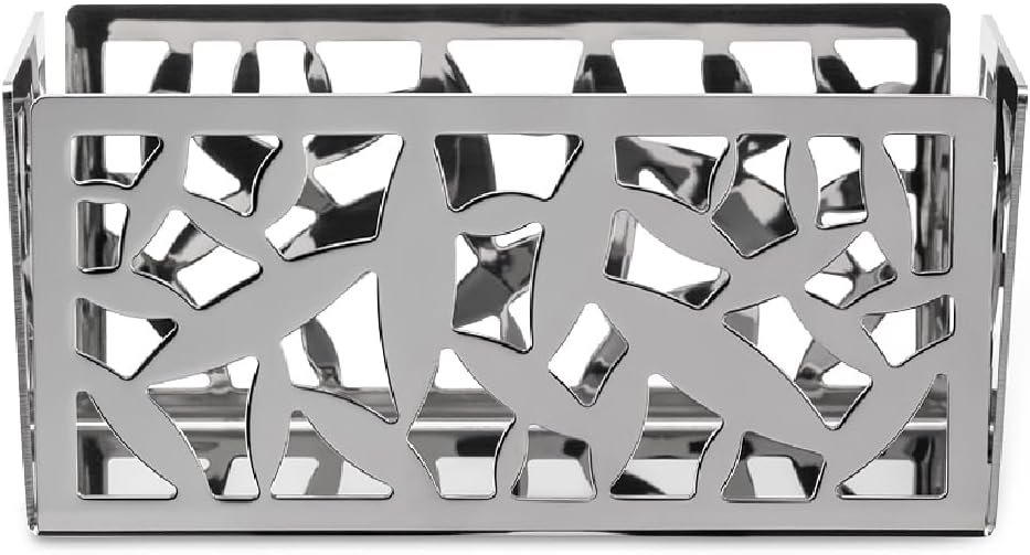 Alessi Cactus. Tee/Zucker Tasche Halter (msa29), Silber