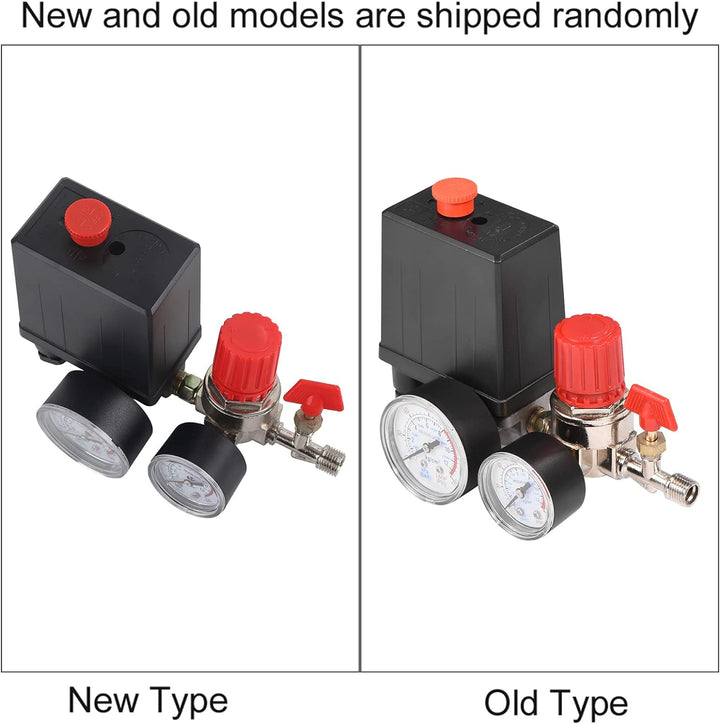 Luftkompressor-Druckschalter-Steuerventilregler mit Manometern für schnellen Druckabbau 0,05-1,2 MPa
