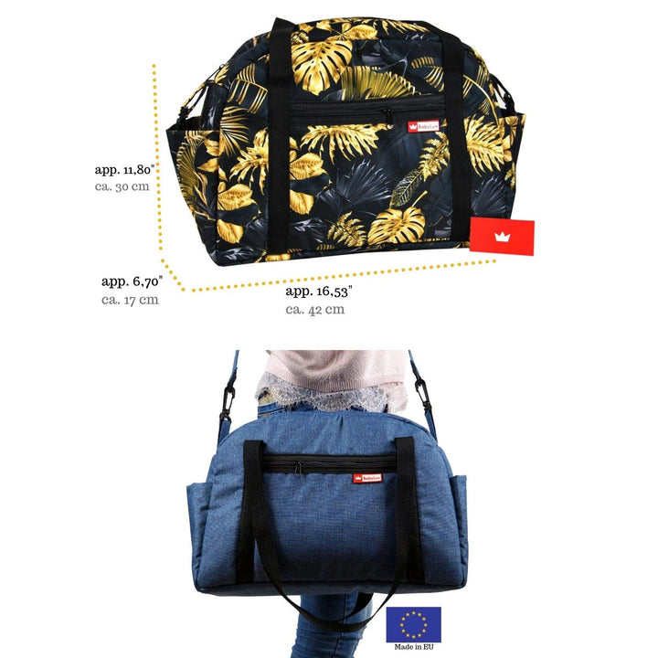 BabyLux Wickeltasche COLORFUL Kinderwagen Buggy Grosse Handtasche Babytasche mit Befestigung für Mut