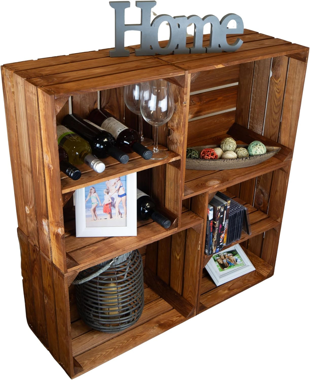 Kistenkolli Altes Land Holzkiste Ocker Schuhablage Schuhständer DIY Upcycling Regalbau Schuhaufbewah