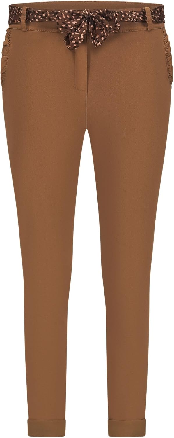 Mississhop Female Damen Stretch Klassische Chino Hose S Braun, S Braun