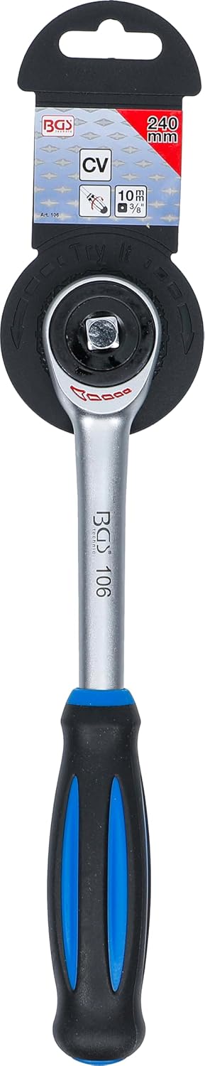 BGS 106 | Umschaltknarre mit Drehgriff | feinverzahnt | 10 mm (3/8") | ergonomisch | rutschfest | Kn