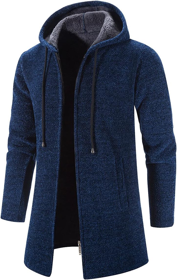 tsaChick Outdoor Jacken FüR Damen Lang Strickjacke für Herren Moderne Mode Herbst lang lässig solide