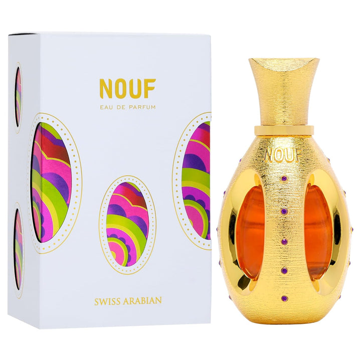 Swiss Arabian Eau de Parfum NOUF | 50ml | Unisex-Duft mit warmen Bernsteintönen