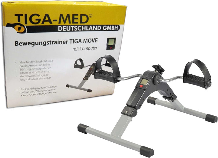TIGA-MED Bewegungstrainer mit Computer | Einstellbarer Widerstand | platzsparend faltbar | Armtraine