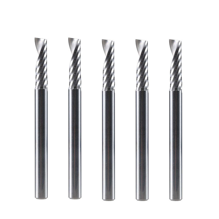 SpeTool 5 Stück Alu Fräser 4 mm (1/6") Schaft CNC Holz VHM 15mm Schnittlänge Schaftfräser für Alumin