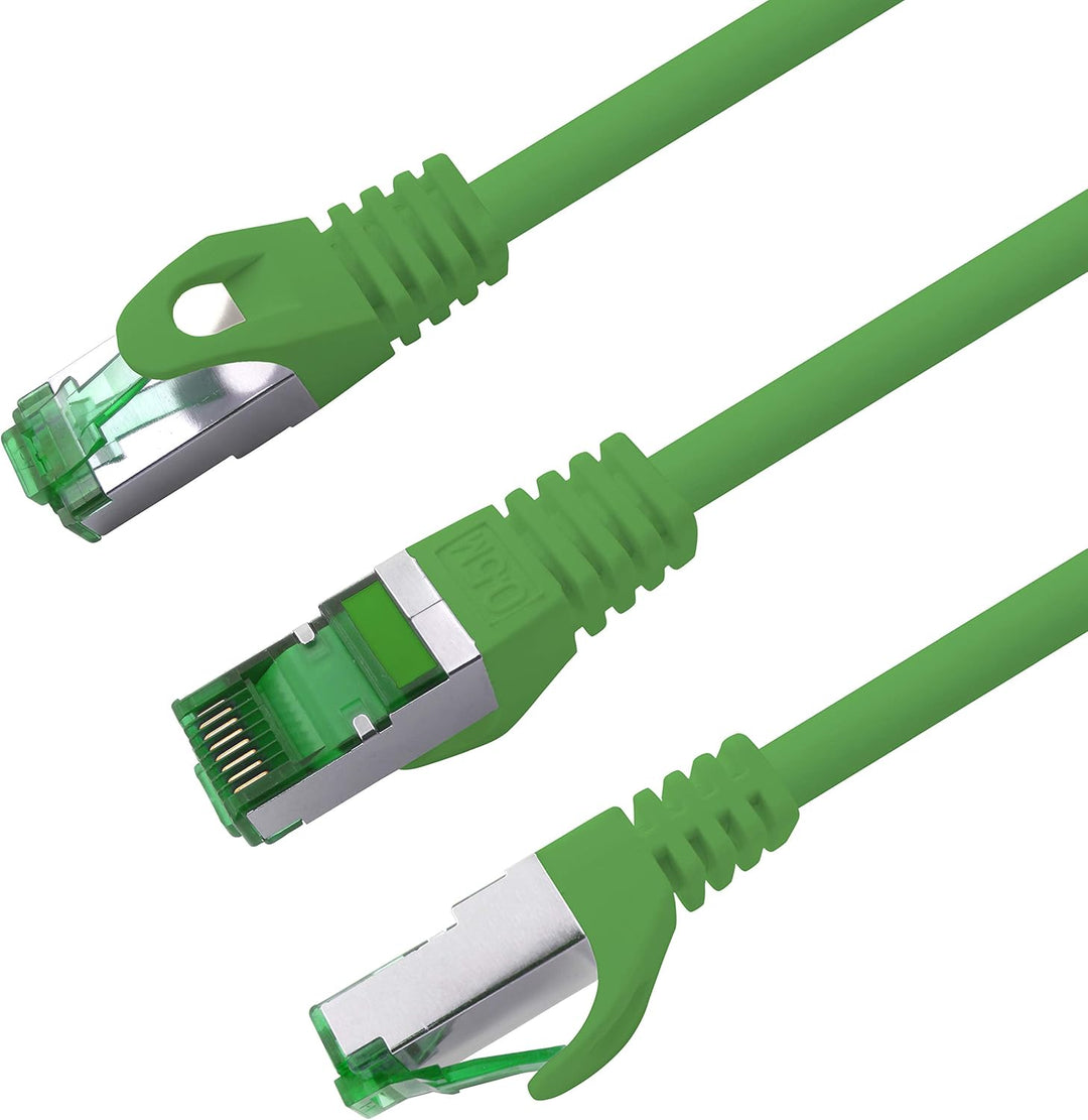 Cat7 Netzwerkkabel 7,5m - Blau - 10 Stück - Cat 7 Ethernetkabel Lankabel Lan 10Gbits Patchkabel Rj45