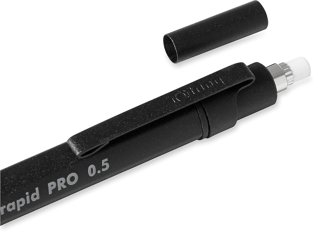 rOtring Rapid PRO Druckbleistift mit Einzug , 0,5 mm , Schwarz 0,5 mm Single Schwarz, 0,5 mm Single
