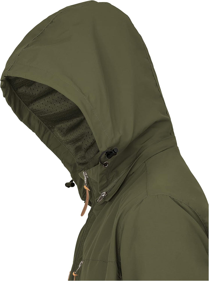 FALKENSTEJN Summer Windbreaker Anorak Windjacke leichte Jacke S Olive, S Olive