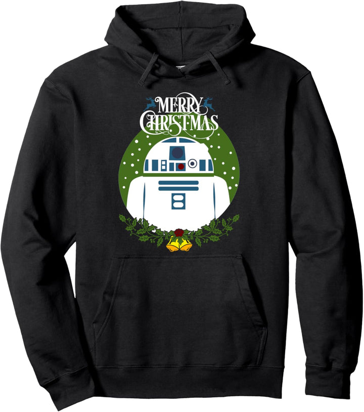 Star Wars R2-D2 Merry Christmas Wreath Bells Pullover Hoodie