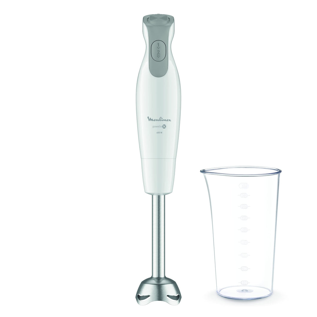 Moulinex Dailychef Weiss DD5511 Stabmixer, 600 W, bis zu 30% schnellere Ergebnisse, 2 Geschwindigkei