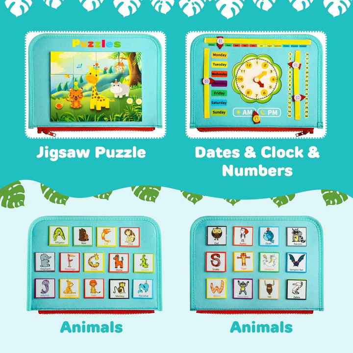Achiyway Busy Board für Kinder - Activity Board Montessori Spielzeug ab 1 2 3 4 5 Jahre, Motorik Ler