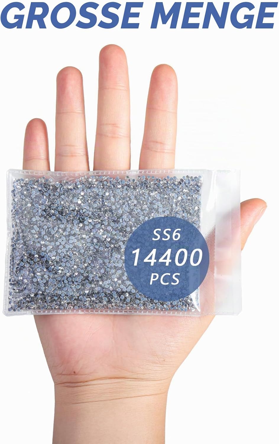 Beadsland Hotfix Strasssteine Bulk,14400pcs Klare Hot Fix Strasssteine für Kunsthandwerk Kleidung DI