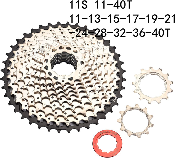 BESNIN Kassette für Mountainbike 11 Fach 11-40T OR 11 Fach 11-42T Kassette 11 Fach Fahrrad-freilauf