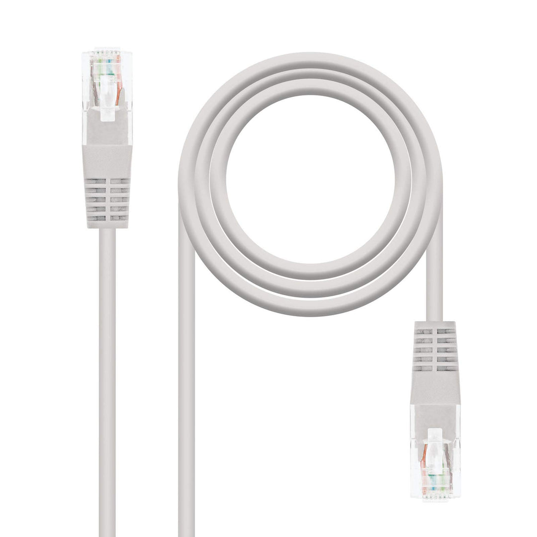 Nanocable 10.20.0400 - Ethernet Netzwerkkabel RJ45, Cat.6 UTP AWG24, 100% Kupfer, Grau, 0.5 mts, gra