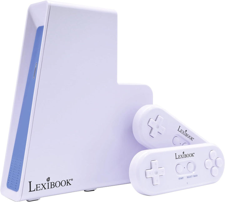Lexibook, TV-Spielkonsole mit 2 drahtlosen Controllern, 250 Spiele, 32-Bit-Grafik, TV-Anschluss, JG7