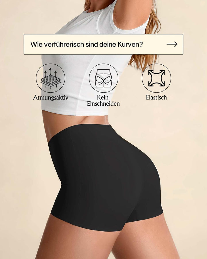 SHARICCA Boxershorts Damen Nahtlos Shorts Radlerhose Unterhose Hotpants Kurze Hose Hohe Taille Boxer