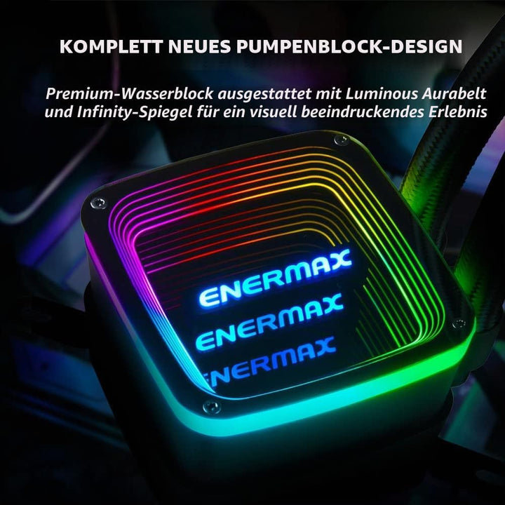 ENERMAX AQUAFUSION ADV Snow Edition ARGB 240mm AIO CPU Wasserkühlung Dual Chamber Intel LGA1700/AMD