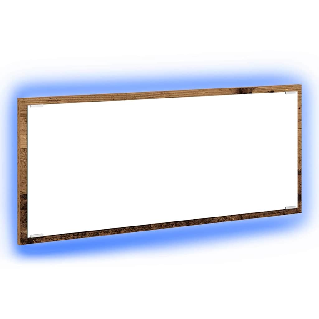 vidaXL Spiegel Wandmontiert Altholz 90 x 8,5 x 37 cm Holzwerkstoff, Moderne rechteckige Wandspiegel,