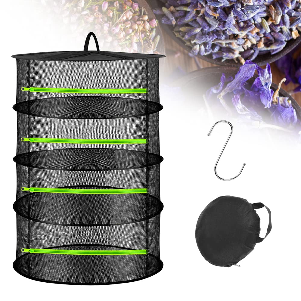 Trockennetz Kräuter 4 Schichten Kräutertrockner Netz Hängendes Kräutertrockennetz 60X80cm Kräuter Tr
