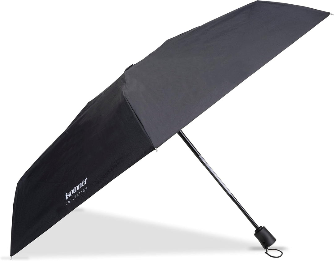 Isotoner Regenschirm Damen X-tra, stabil, automatisches Öffnen und Schliessen, Schwarz, one size, Sc