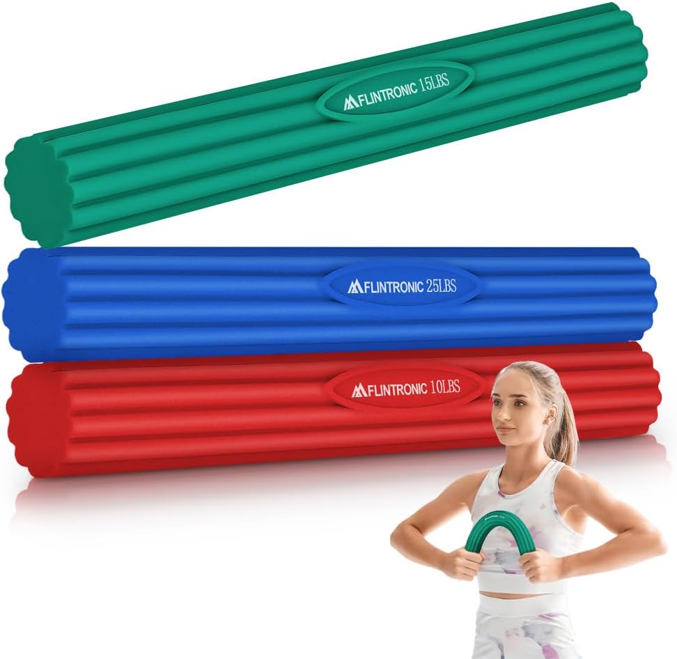 flintronic Handgelenk Trainer, 5LB 10LB 15LB 25LB, Handtrainer, Fitness Resistance Bar for Golfers E