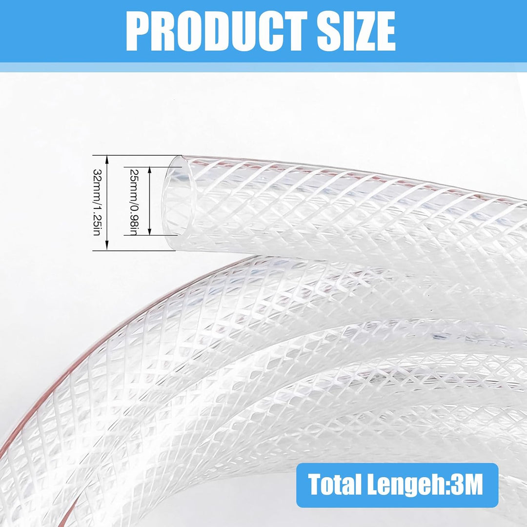 Trinkwasserschlauch, PVC Schlauch 25mm Innendurchmesser, Wasserschlauch Plastikschlauch Aquariumschl