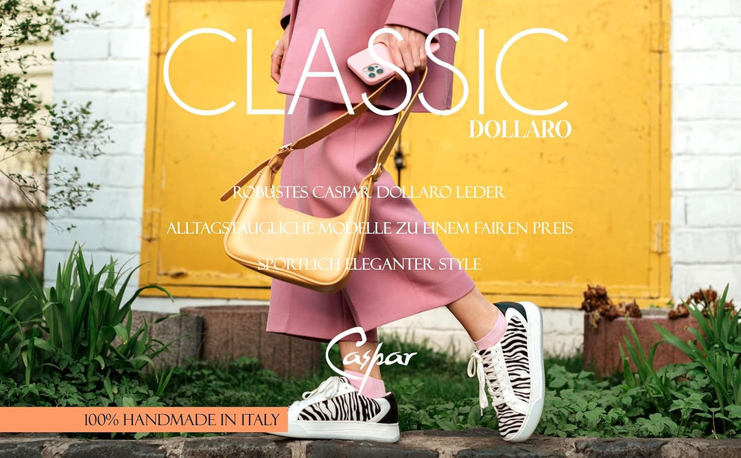Caspar TL803 klassisch elegante Damen Lederhandtasche Einheitsgrösse Dunkelbraun, Einheitsgrösse Dun
