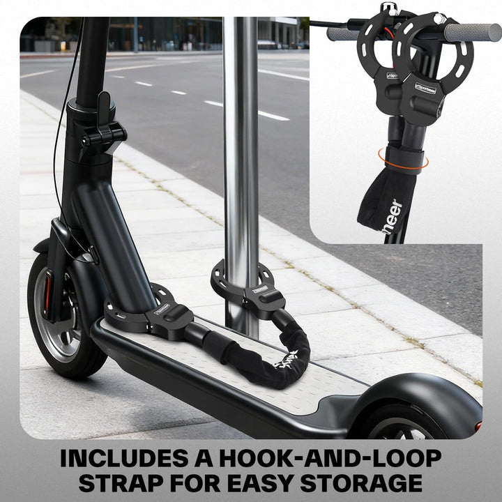 Sportneer E Scooter Schloss, 7MM x 75CM Schloss für E Scooter mit Schlüssel Fahrradschloss Ebike Hoh