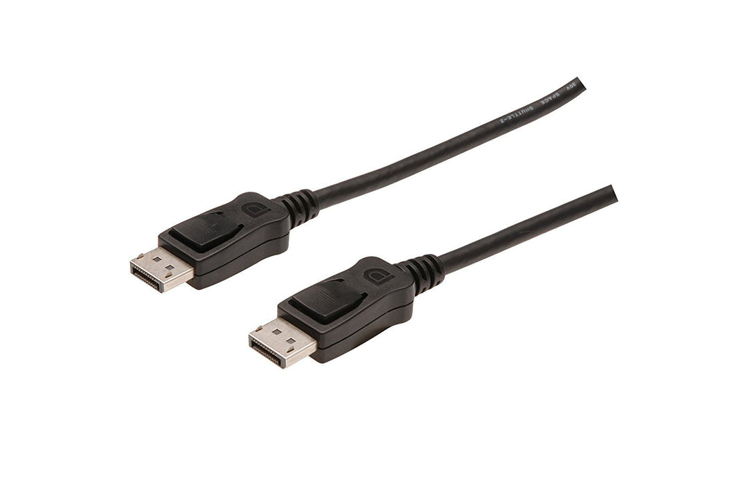 DIGITUS DisplayPort Anschlusskabel, DP St/St, 10.0m, m/Verriegelung, Full HD 1080p - Schwarz Polybag