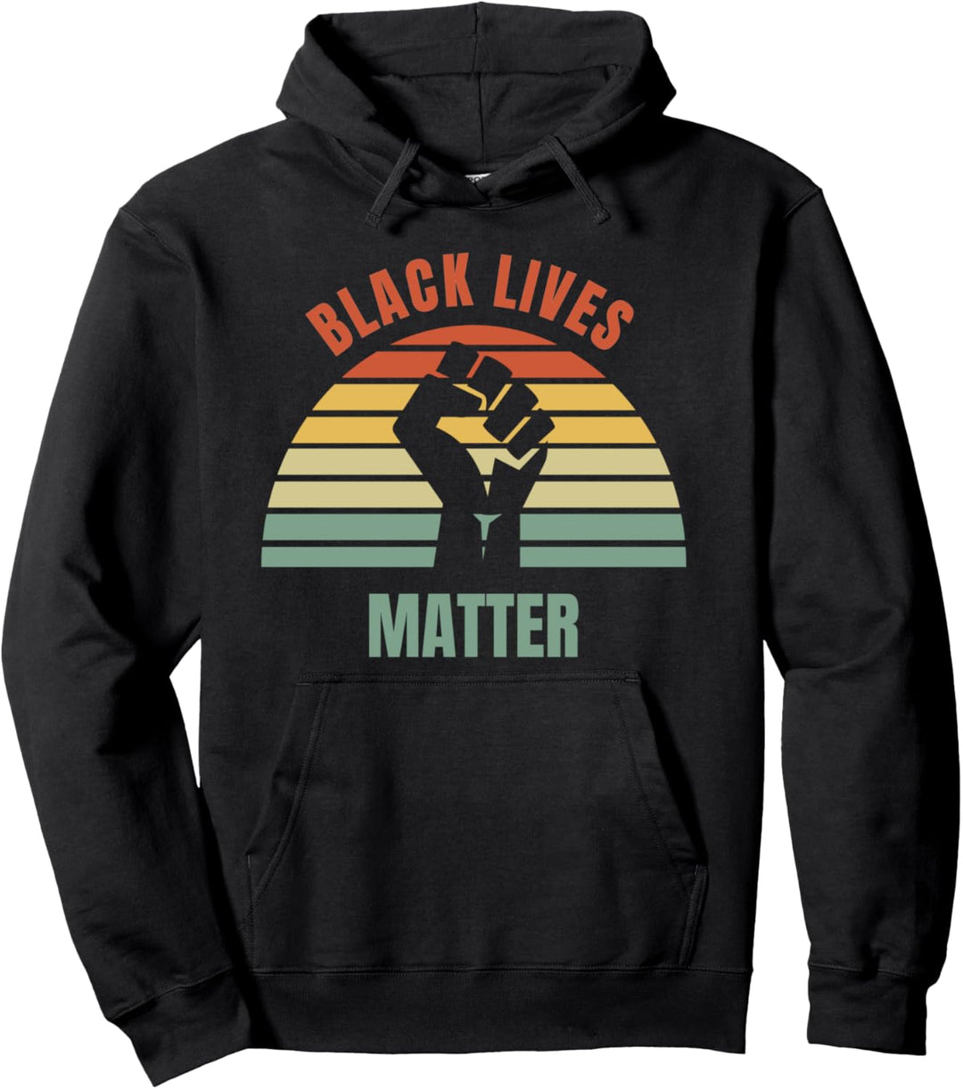 Black Lives Matter Faustunterstützung BLM Politischer Protest Pullover Hoodie
