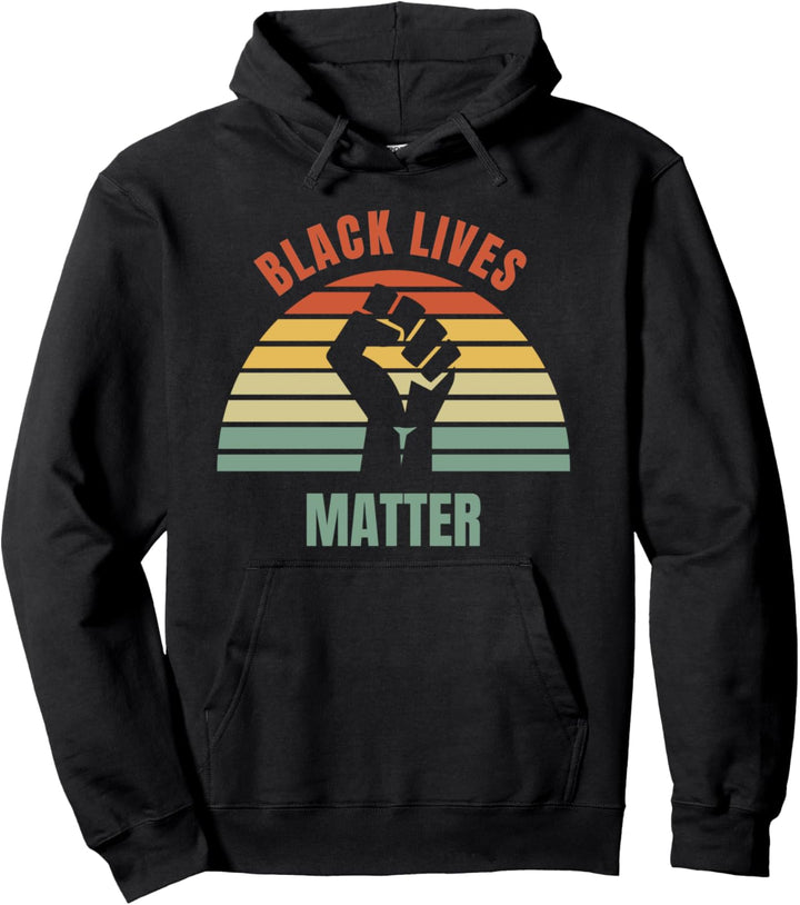 Black Lives Matter Faustunterstützung BLM Politischer Protest Pullover Hoodie