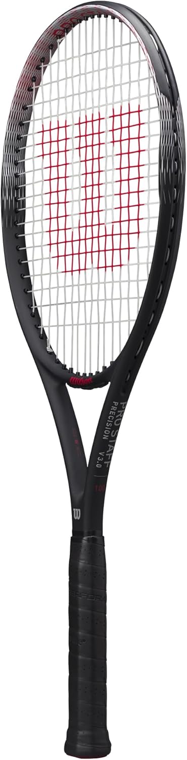 Wilson Pro Staff Precision 100 Tennis 4-1/2" (4) Schwarz / Rot / Weiss, 4-1/2" (4) Schwarz / Rot / W