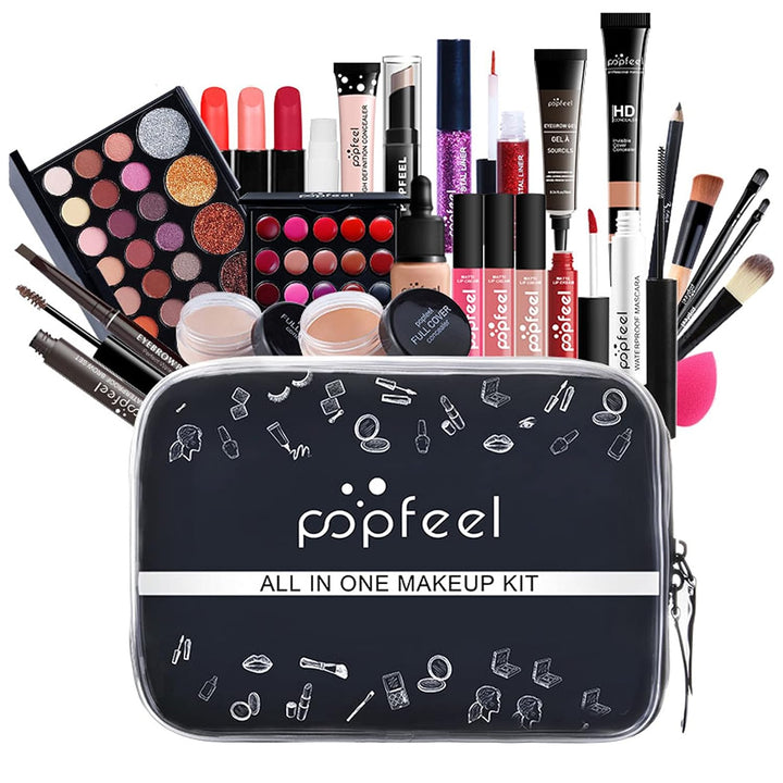 Professionelles Makeup Set, MKNZOME 30St Kosmetik Starter Kit mit Schminktasche Tragbare Reise Makeu