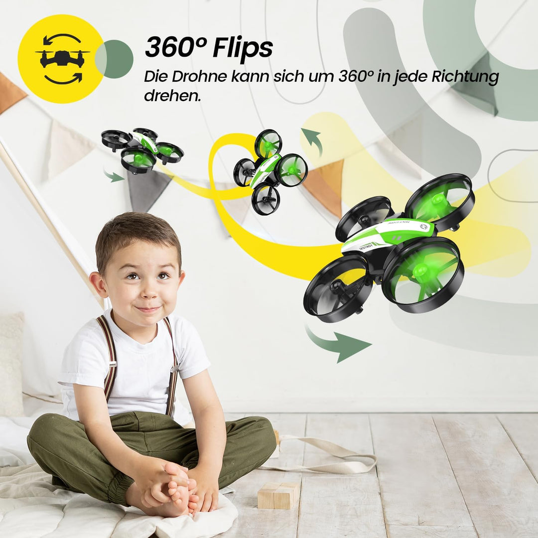 Holy Stone HS210 Mini Drohne für Kinder, RC Quadrocopter Helikopter Ferngesteuert mit 3 Akkus 21 Min