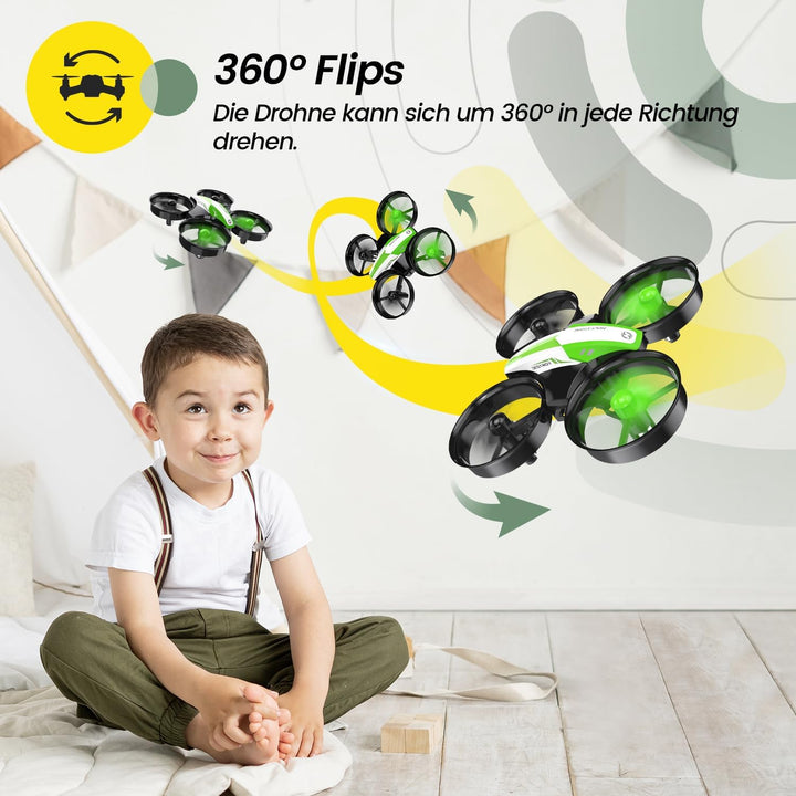 Holy Stone HS210 Mini Drohne für Kinder, RC Quadrocopter Helikopter Ferngesteuert mit 3 Akkus 21 Min