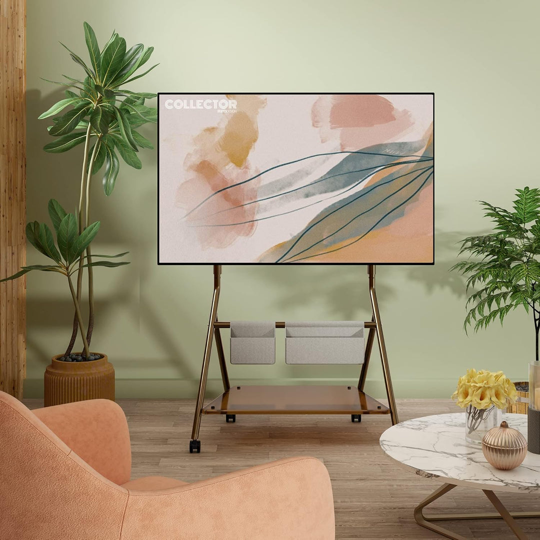 FITUEYES Design TV Ständer Höhenverstellbar &amp; Rollbar, TV Standfuss für 55-78 Zoll Fernseher bis 45k