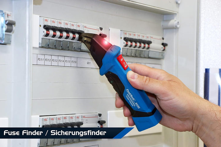 PeakTech 3432 Sicherungsfinder/Stromkreisfinder mit Steckdosentester für 230V Schuko, kontaktlose Su