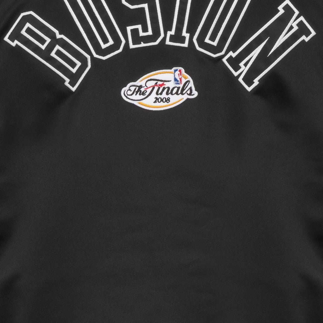 Mitchell & Ness M&N Satin Bomber Jacke - Patches Boston Celtics S Schwarz, S Schwarz