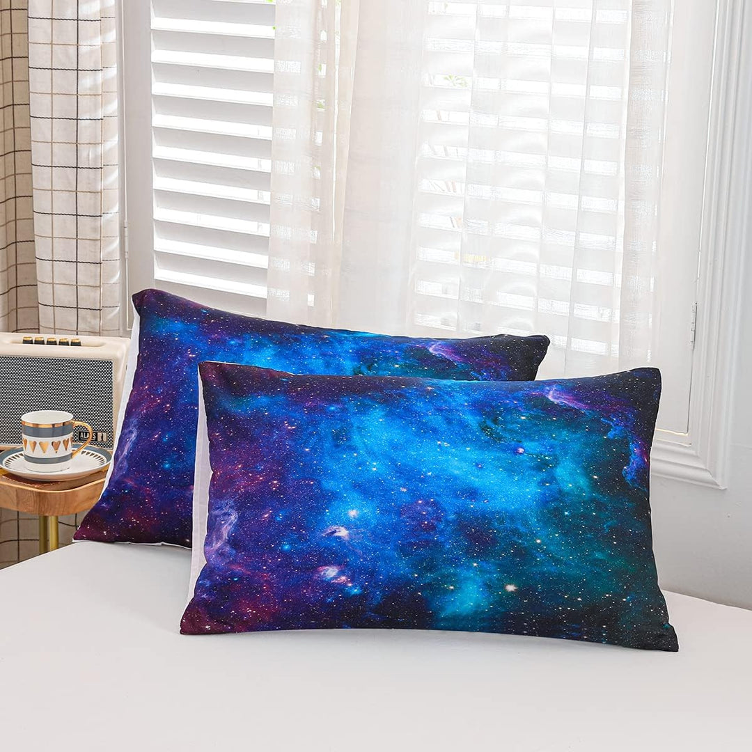 Homemissing Bettwäsche Galaxy Sternenhimmel Bettwäsche für Kinder, Jungen, Mädchen, weich, atmungsak