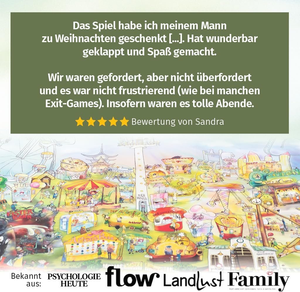 ZusammenSpiel – Unterwegs auf dem Jahrmarkt – Kooperatives Rätselspiel für Paare, Escape Game für Zw
