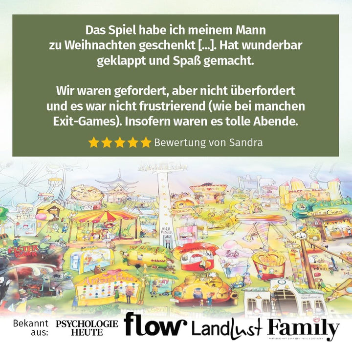 ZusammenSpiel – Unterwegs auf dem Jahrmarkt – Kooperatives Rätselspiel für Paare, Escape Game für Zw