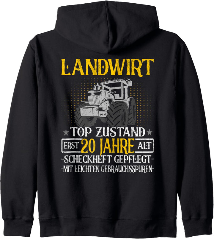 Landwirt 20. Geburtstag Landwirtschaft & Traktorfahrer Kapuzenjacke