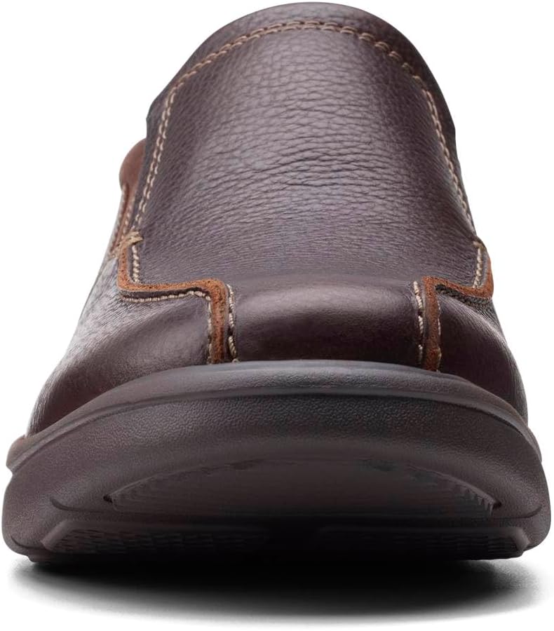 Clarks Herren Bradley Step Slipper 39.5 EU Braunes Trommelleder, 39.5 EU Braunes Trommelleder
