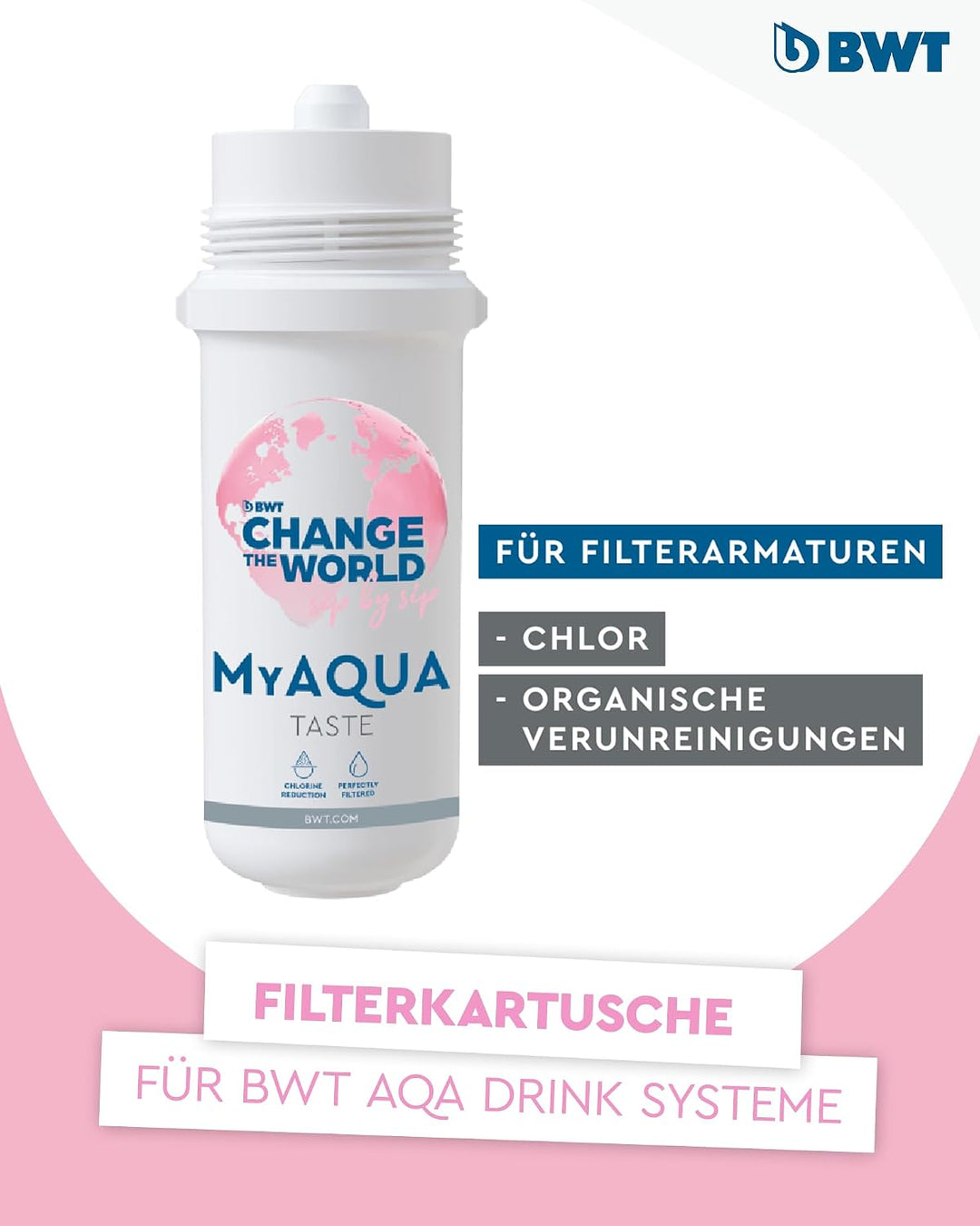 BWT Filterkartusche MyAQUA Taste, Trinkwasserfilter, Wasserhahnfilter, Taste