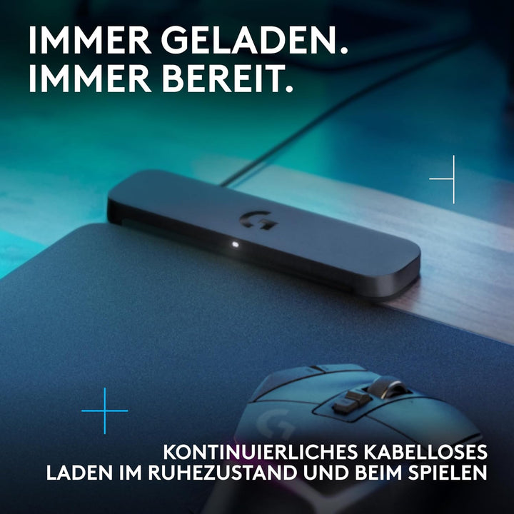 Logitech G POWERPLAY 2, Kabelloses Lade-Mauspad für kompatible Logitech G Gaming-Mäuse, 34,5 x 28,4