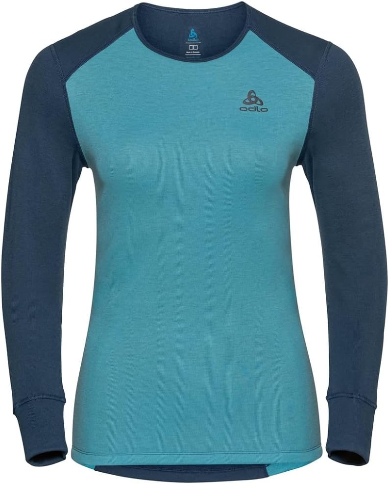 Odlo Damen Funktionsunterwäsche Set Active WARM ECO L Blue Wing Teal - Reef Waters, L Blue Wing Teal