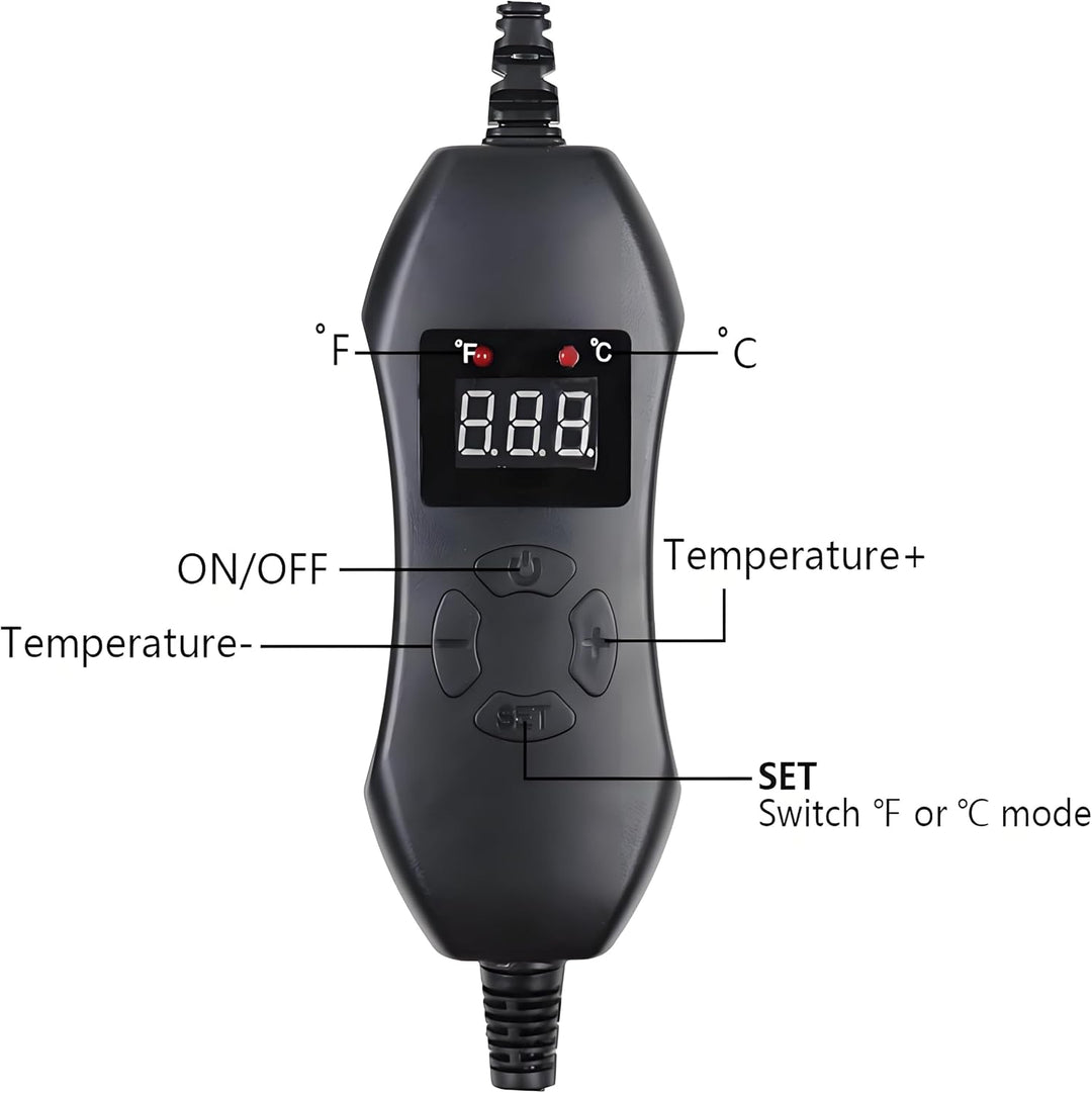 Digitale Pflanzen Heizmatte mit Thermostat IP67 Wasserdicht 50W Keimling Wärmematte 25x52.5cm (9.84x