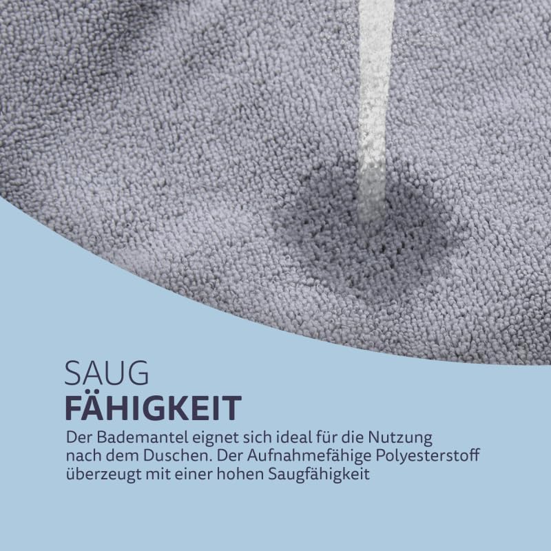 Bademantel für Hunde aus Mikrofaser, saugstark und schnelltrocknend - Hundebadetuch für kleine mittl