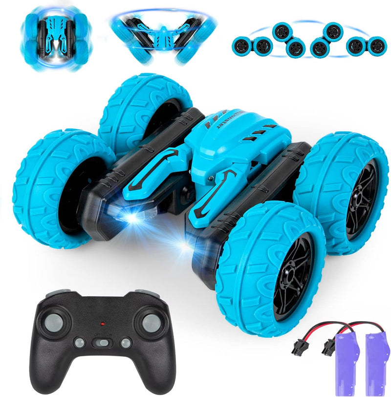 Highttoy Ferngesteuertes Auto Kinder, 4WD 360° Flip Doppelseitig RC Auto Spielzeug ab 3 4 5 6 7 8 9